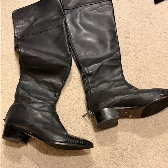 Donald J. Pliner Black Over the Knee Boots